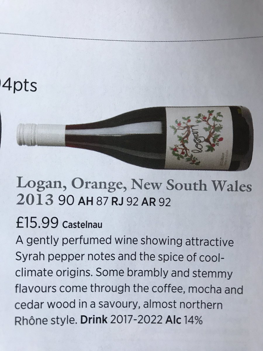 Fantastic scores from the <a href="/Decanter/">Decanter</a> Aussie Shiraz panel this month <a href="/AlexHuntMW/">Alex Hunt</a> <a href="/littlebedwyn/">Roger Jones</a> <a href="/anthonyrosewine/">Anthony Rose</a> for our <a href="/LoganWines/">Logan Wines</a> #Shiraz