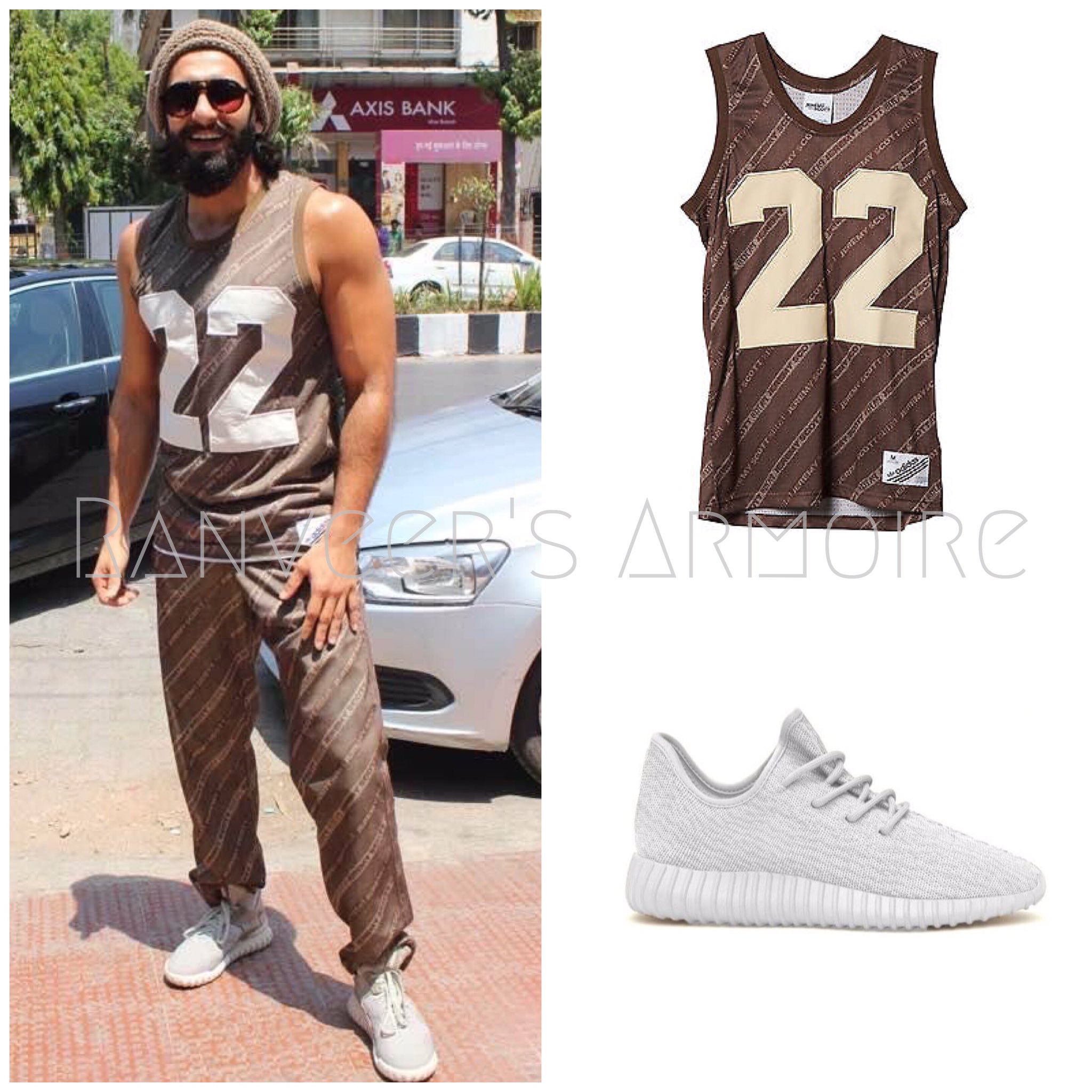 What RS Wore on Twitter: "Ranveer Singh before his gym session today,  wearing a Jeremy Scott x Adidas Originals outfit, Yeezys &amp; Carrera  sunglasses ❤ https://t.co/LKR2ips9sY" / Twitter