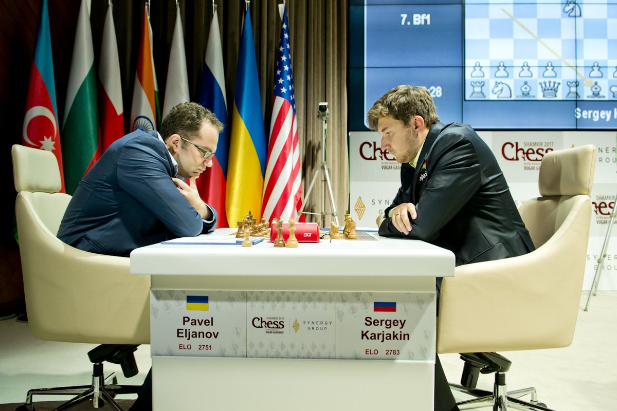 ShamkirChess_17's tweet image. Sergey Karjakin - Pavel Eljanov 1-0

#ShamkirChess2017 #chess #SynergyGroup #VugarGashimov #ShamkirChess
