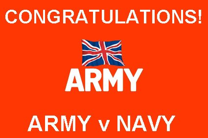 BritishArmy's tweet image. Congratulations! Army beat Navy 29 - 20 at Twickenham. Great game! #ArmyNavyRugby #rugby #GoArmy