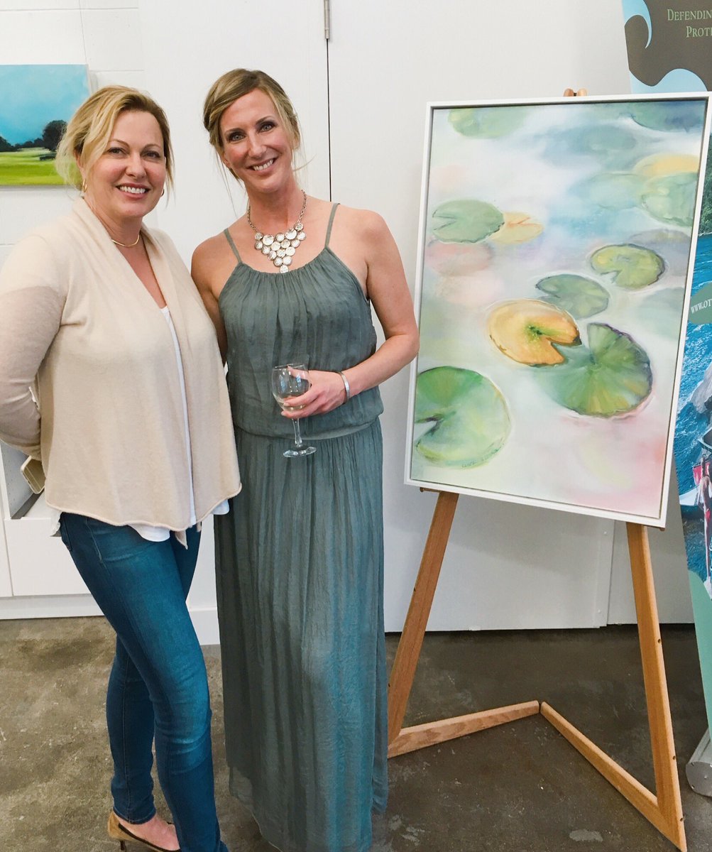 CrystalBeshara's tweet image. With @ottriverkeeper Jocelyne in front of my piece "Afloat" being auctioned of at the Gala, May 31. #goodcause #ottawariver @WSProjectSPACE