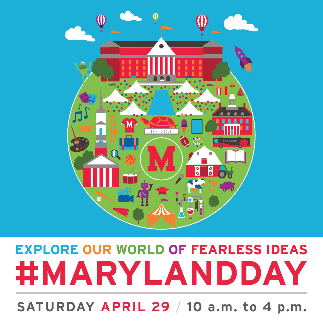 UofMaryland's tweet photo. #MarylandDay is today! Join us for 400+ fearless events. See all that #UMD has to offer at https://t.co/W0ev5mdEti https://t.co/5ACaGxElNa