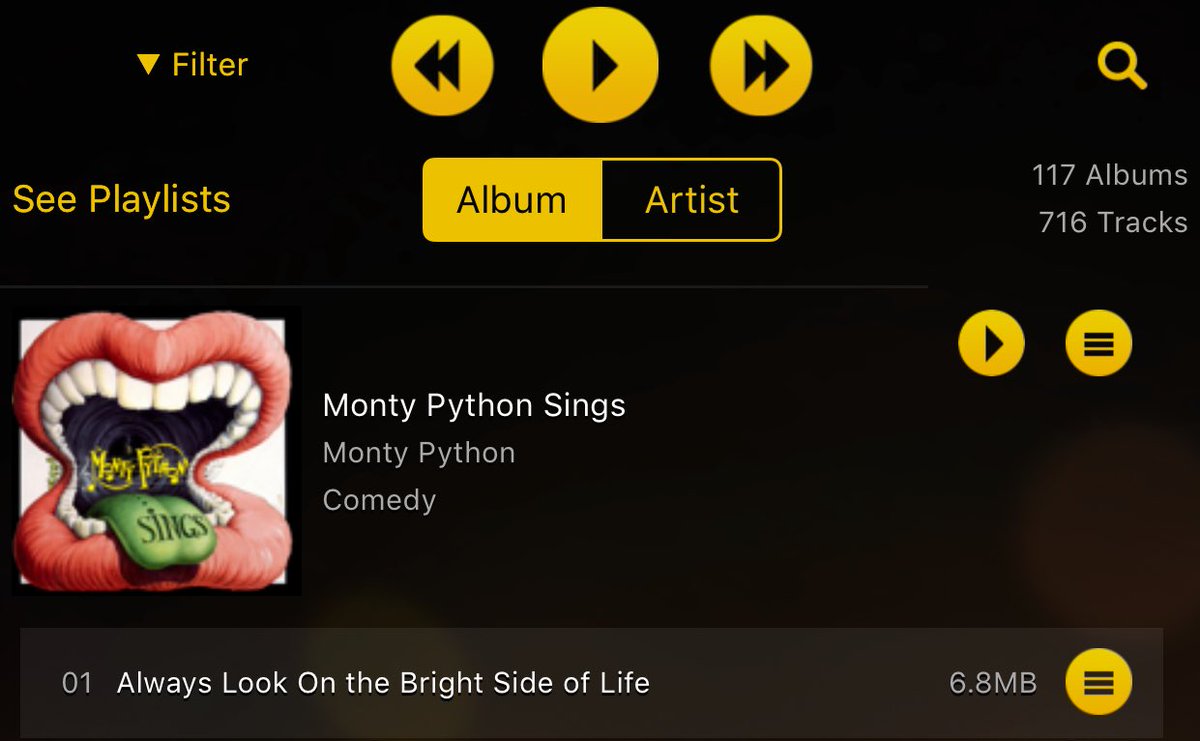 iOSMusicStream's tweet image. This is what we&apos;re listening to now. Don&apos;t judge us! #alwayslookonthebrightside #musicislife