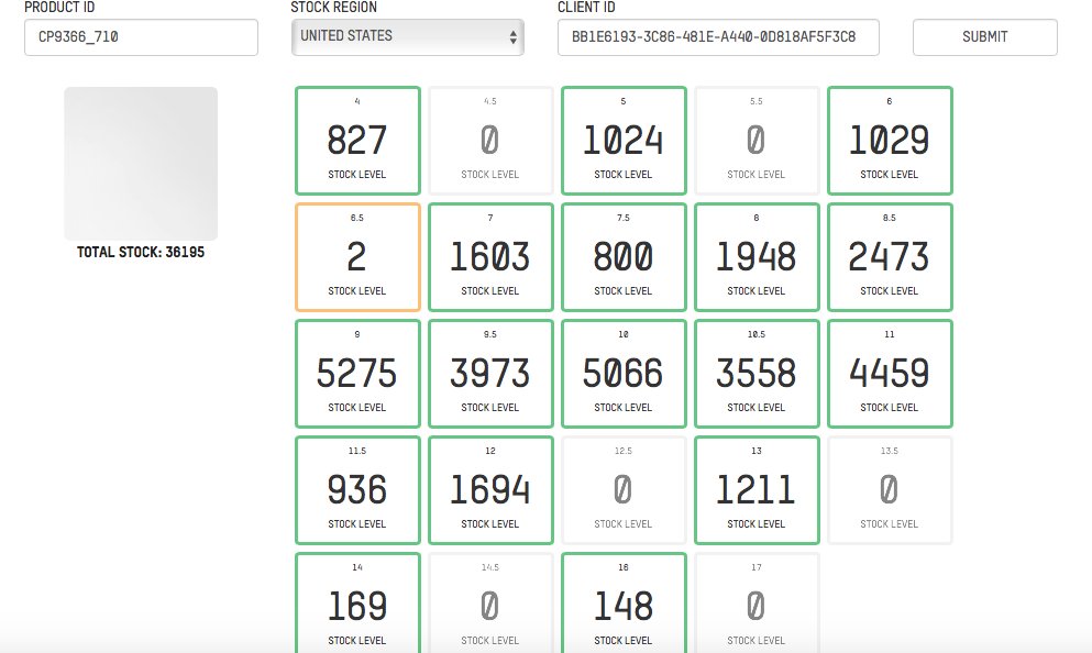 yeezy stock numbers