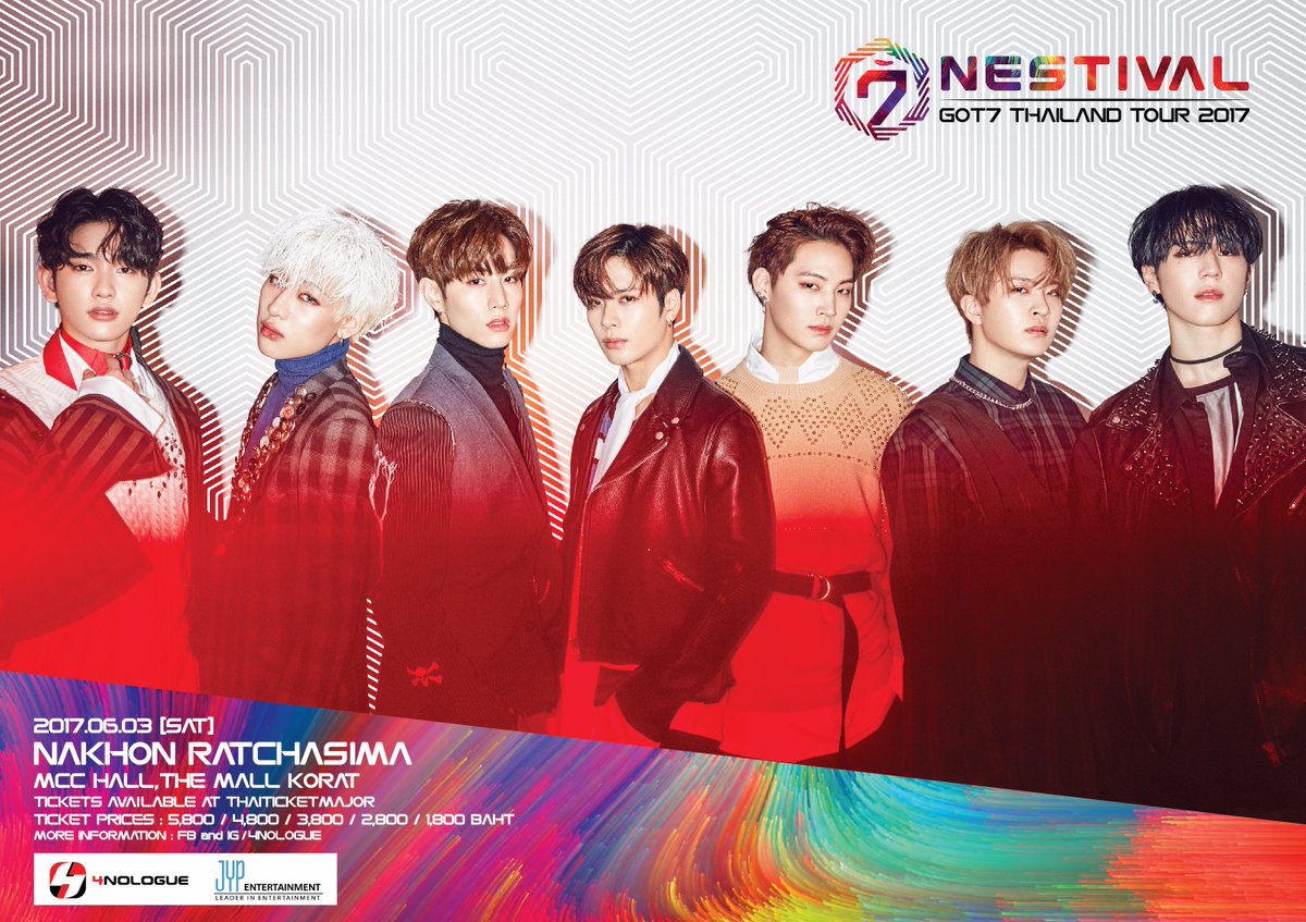 LemToi's tweet photo. GOT7 Thailand Tour 2017 'Nestival' in Nakhon Ratchasima Ticket... https://t.co/79lonOkG8L by #GOT7Official via @c0nvey https://t.co/nPqB6f3m92