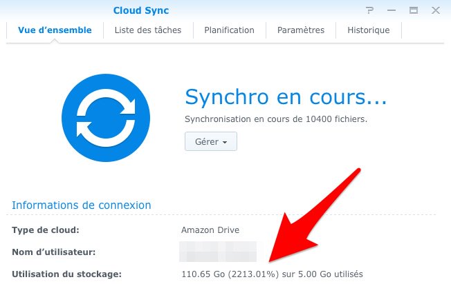 Ka_raDoc's tweet image. #CloudSync sur un NAS #Synology, c&apos;est comme un gosse : ça ne sait jamais s&apos;arrêter ! #Fail #AmazonDrive