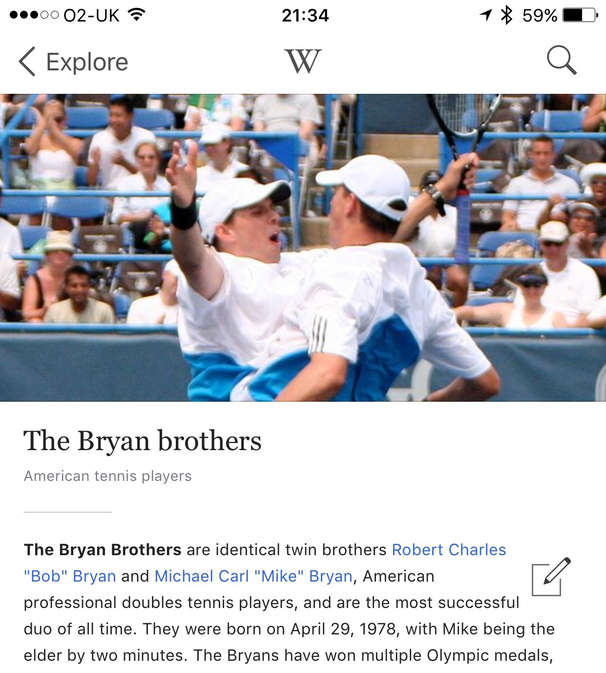 Happy birthday, Bob and Mike Bryan. Imagine how successful you could have been, if you\d have had a surname? 