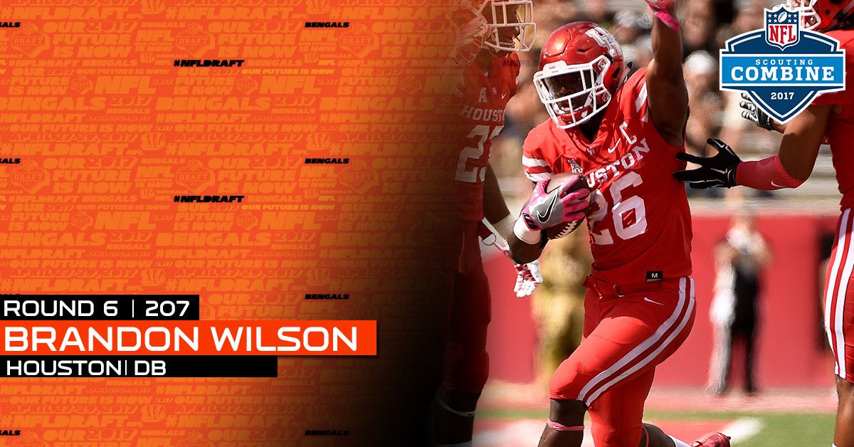 With the 207th pick in the 2017 NFL Draft, the #Bengals select DB Brandon Wilson https://t.co/JSxnVocBuy