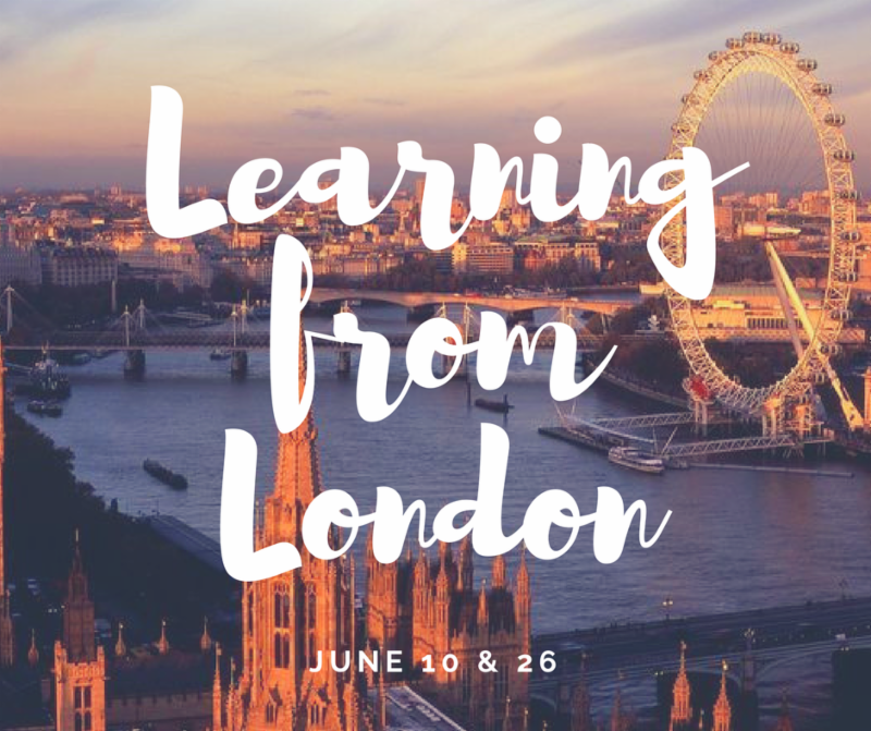 Learning from London will be a great workshop on 6/10 and 8/26. conta.cc/2qgN4rN