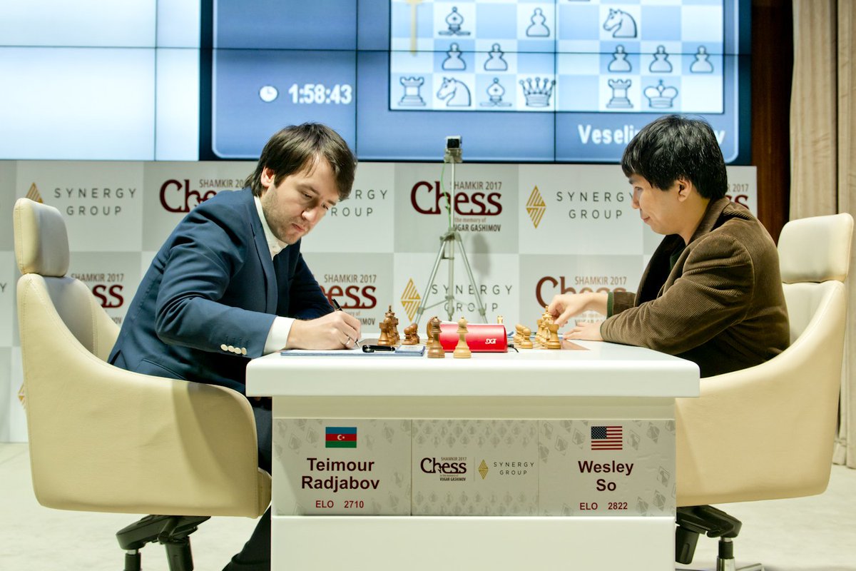 ShamkirChess_17's tweet image. Wesley So - Teimour Radjabov 
1/2 -1/2

#ShamkirChess2017 #chess #SynergyGroup #VugarGashimov #ShamkirChess