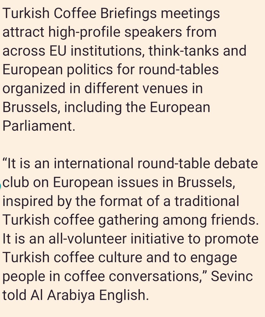 TurkishCoffeeB's tweet photo. Kader Sevinç @Kader_Sevinc talks to @AlArabiya_Eng on cultural diplomacy and Turkish Coffee Briefings in Brussels ➡ https://t.co/vAdeNSqJxl https://t.co/XwiTGMasuf