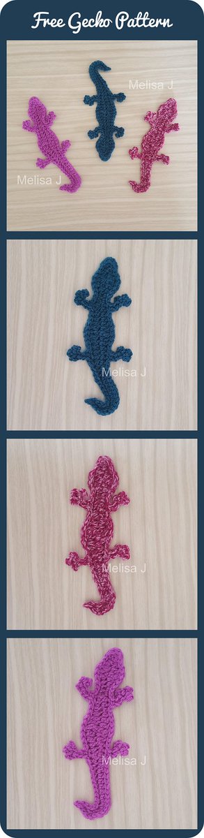 InTheLoopCrafts's tweet image. I'm now offering my Gecko Applique/ Motif design for free on my blog ow.ly/Tci530bhIaK #Free #CrochetPattern #Applique #Motif #Gecko