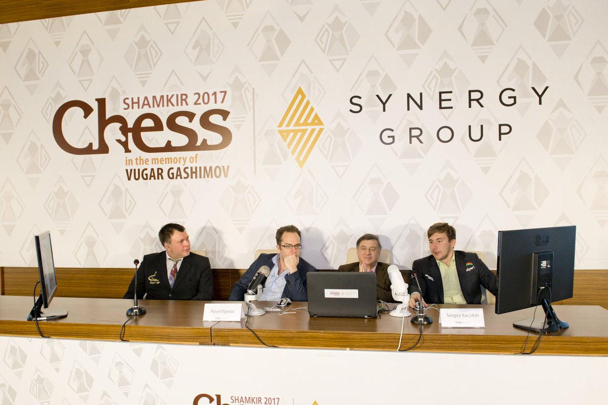 ShamkirChess_17's tweet image. Shamkir Chess 2017 - 8th Round 3rd Press Conference

#ShamkirChess2017 #chess #SynergyGroup #VugarGashimov #ShamkirChess