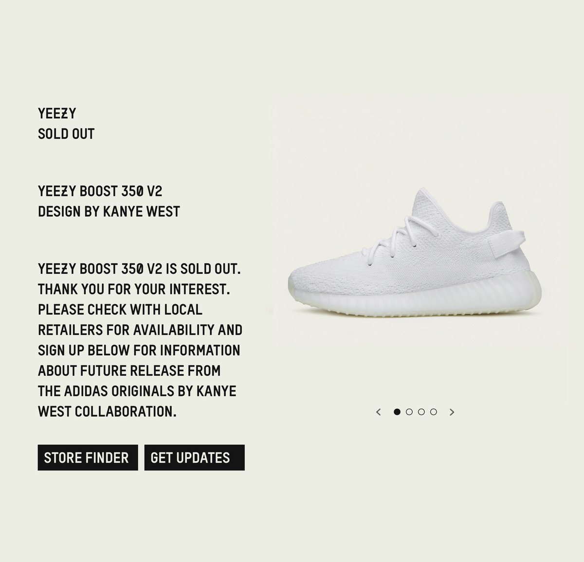adidas yeezy splash page