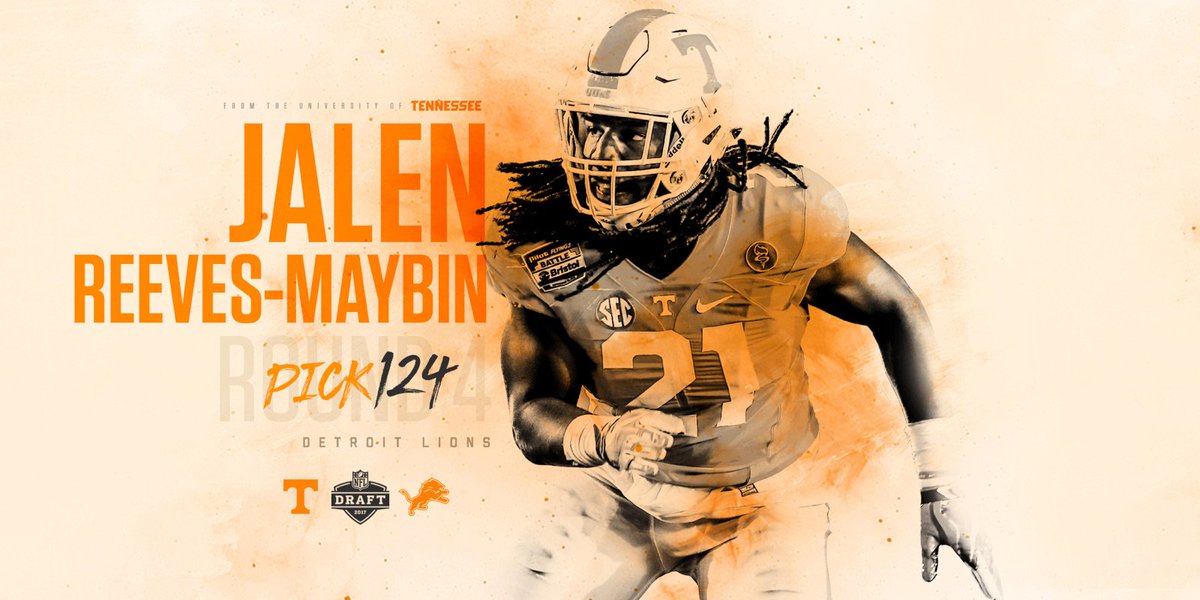 Vol_Football's tweet photo. RESTORE THE ROAR!

@ReevesMaybin selected by @Lions in the 4th round of the 2017 #NFLDraft https://t.co/fHbdrHFVYS