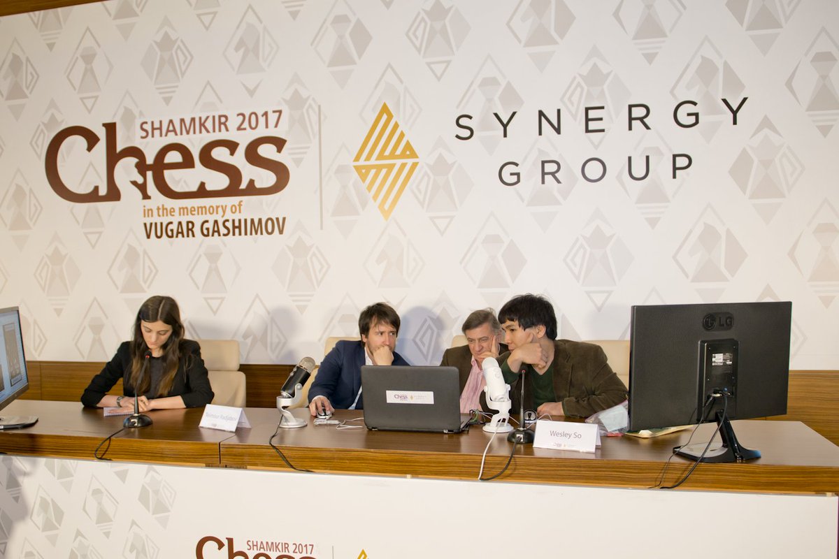 ShamkirChess_17's tweet image. Shamkir Chess 2017 - 8th Round 5th Press Conference 
#ShamkirChess2017 #chess #SynergyGroup #VugarGashimov #ShamkirChess