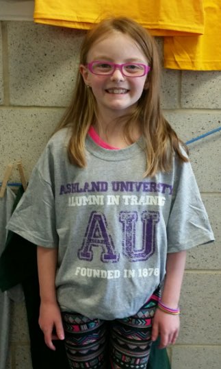 Now here's a 1stgrader from Bellevue who knows how to plan for the future! We expect her to come, and that Alex Henning will be AU Prez then