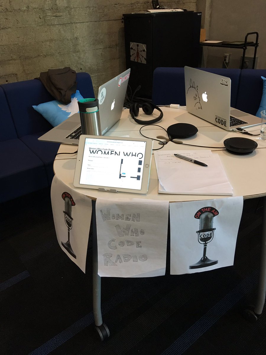 WWCodeRadio's tweet image. Doing the live podcast thing at #WWCode Connect #werise