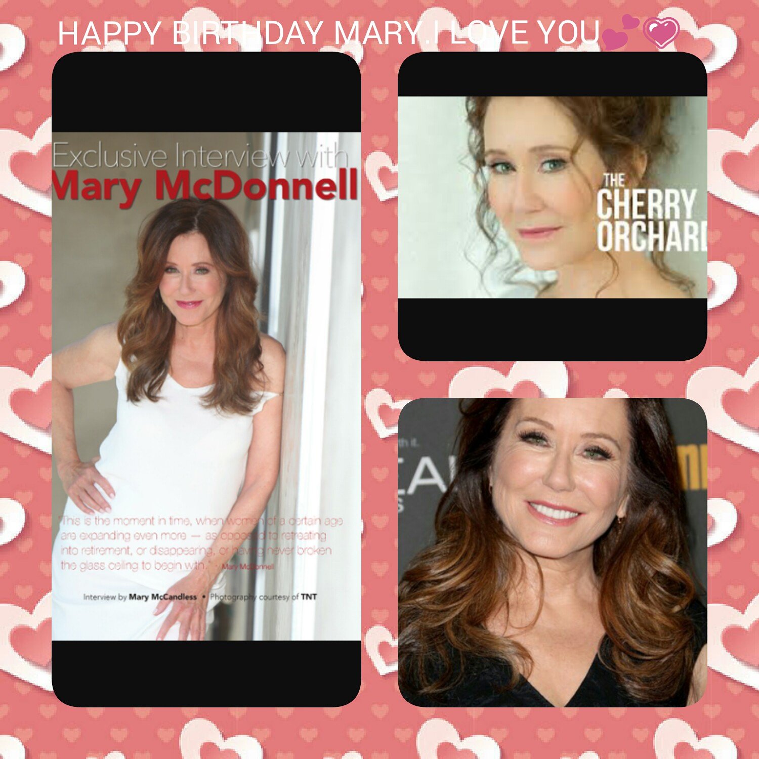  .HAPPY BIRTHDAY MARY MCDONNELL I LOVE YOU  