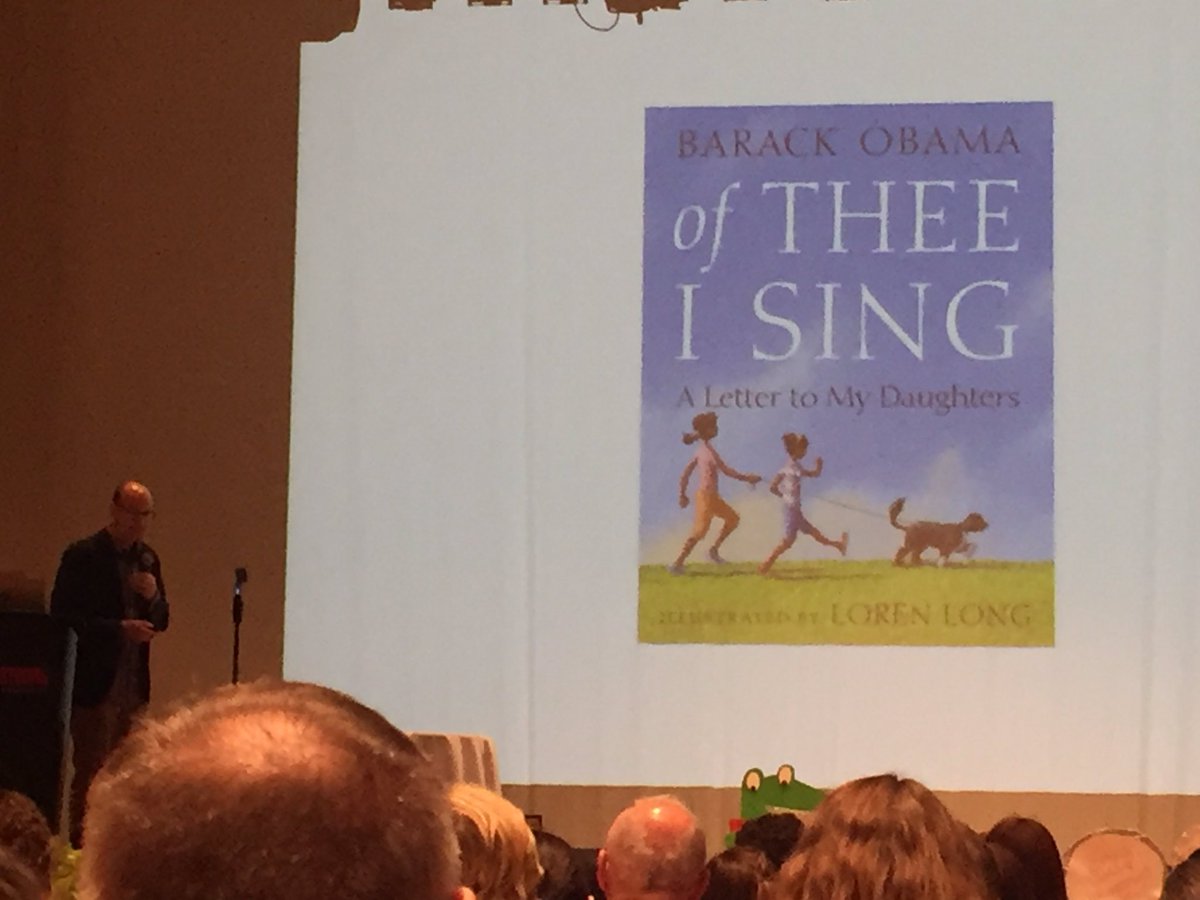 MrsCHurley's tweet photo. One of my favorites! ❤❤❤ #CLCFEST17 @lorenlong @BarackObama #kidlit #kidlitart https://t.co/uoCRNov6Fq