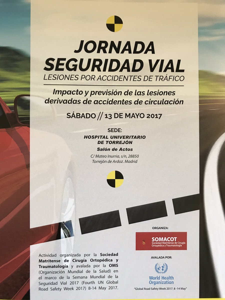 Traumadrid's tweet photo. Traumatologos de Madrid apoyan la Semana Mundial de Seguridad Vial de Naciones Unidas https://t.co/mTuySJ1kuV