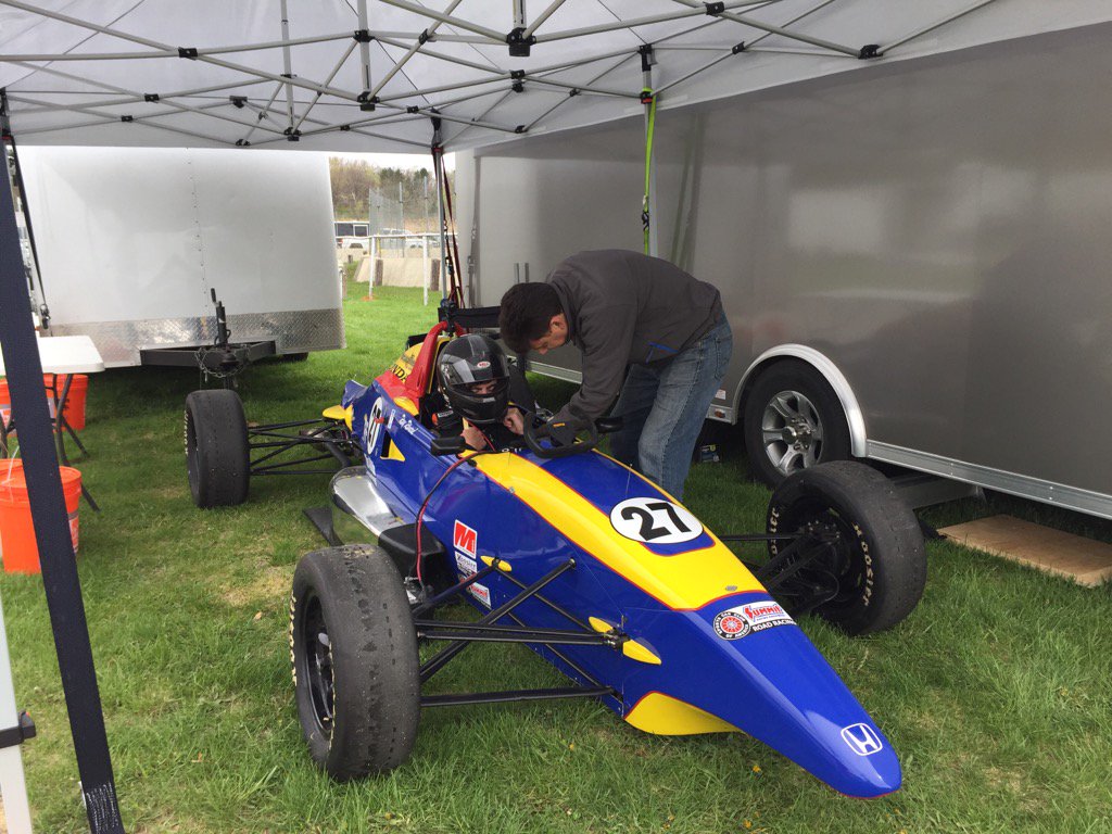 At Waterford Hills  this morning with Ray Rivard watching his son Zak go thru driving school.