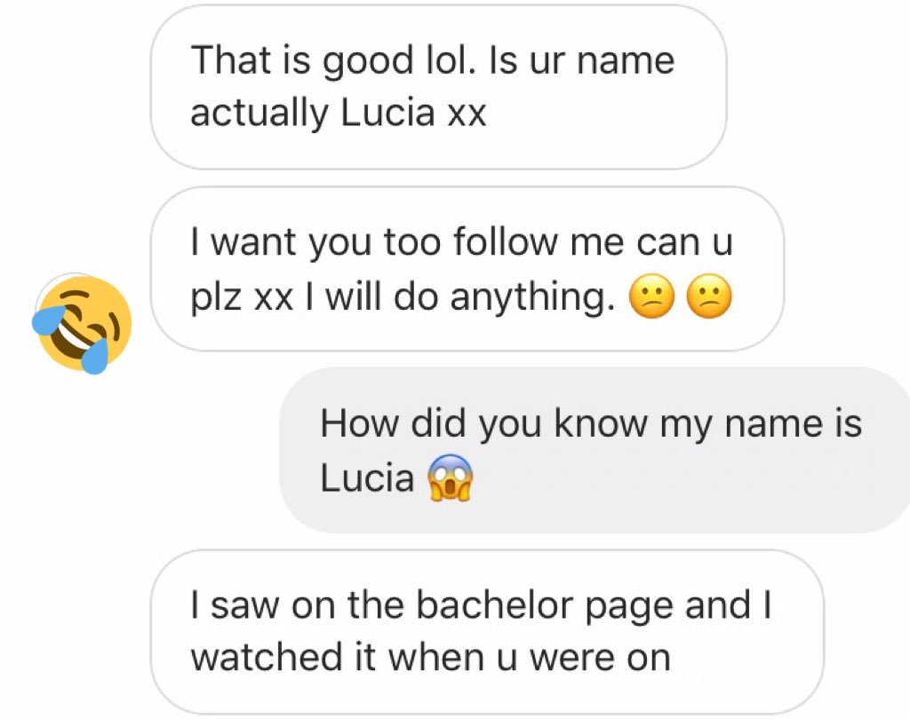 In case you didn't realise my name is actually Lucia 😂😅 <a href="/TheSpinoffTV/">The Spinoff</a> #theBachelorNZ