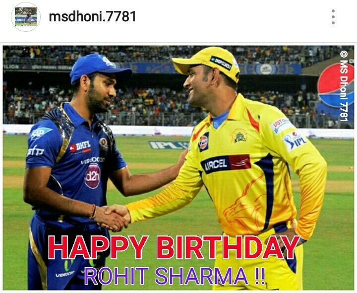 Happy Birthday Rohit Sharma !! Hit -
Man !!     