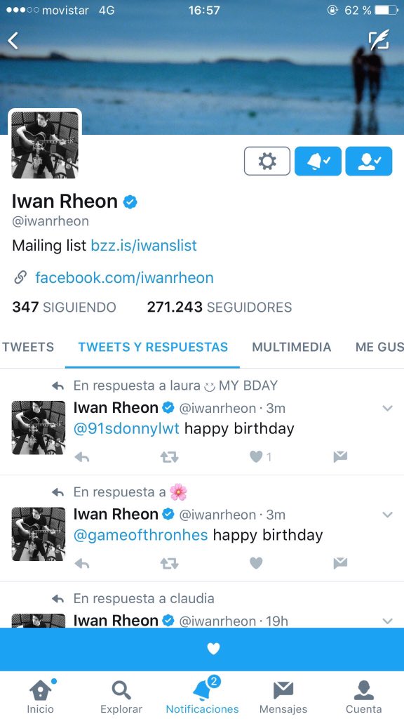 Iwan rheon whising me a happy birthday 