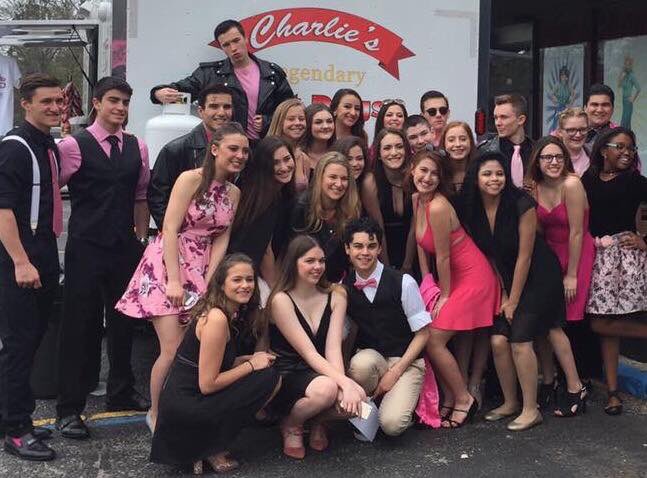 Our #CMTeens with #CharliesHotDogs outside The #NoelSRuizTheatre for their #Opening performance!