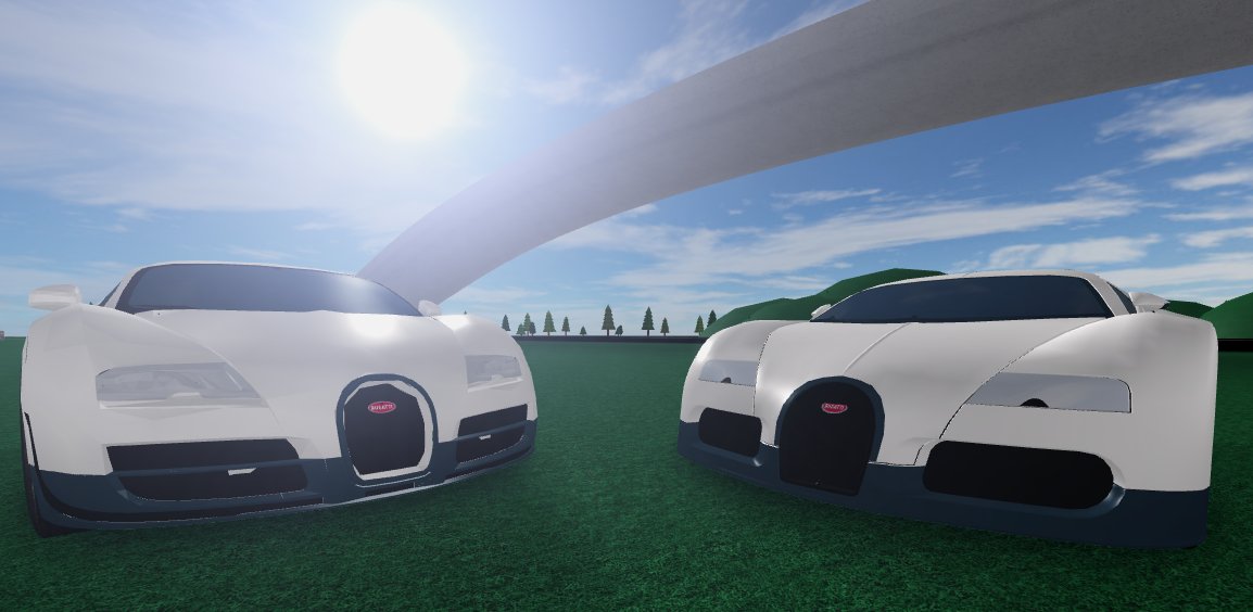 Simbuilder On Twitter Old Bugatti Veyron Left Vs New Bugatti Veyron Mesh Right Roblox Robloxdev - roblox bugatti chiron