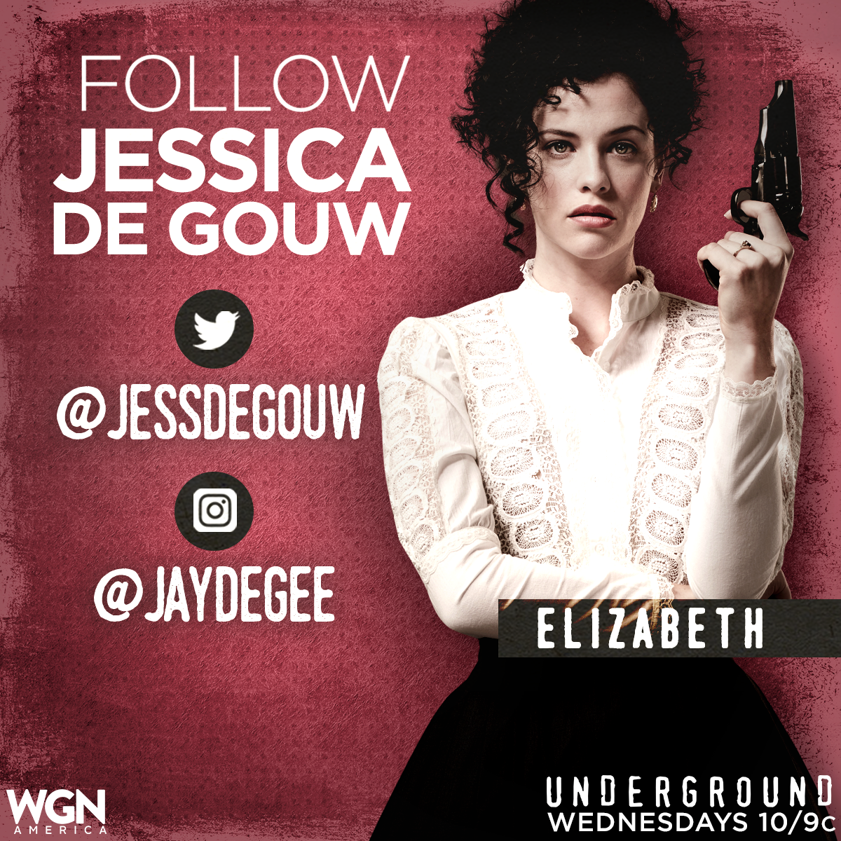UndergroundSPTV's tweet photo. You might not be able to join #TheSewingCircle IRL, but you can follow @jessdegouw aka Elizabeth! #UndergroundWGN https://t.co/0cwIygSxwE