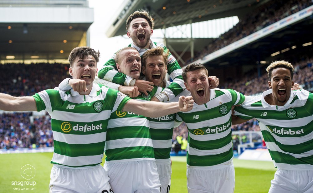 Craig Williamson On Twitter Celtic Players Celebrate Their Stunning 5 1 Win Over Rangers At Ibrox Celticfc Rangersceltic