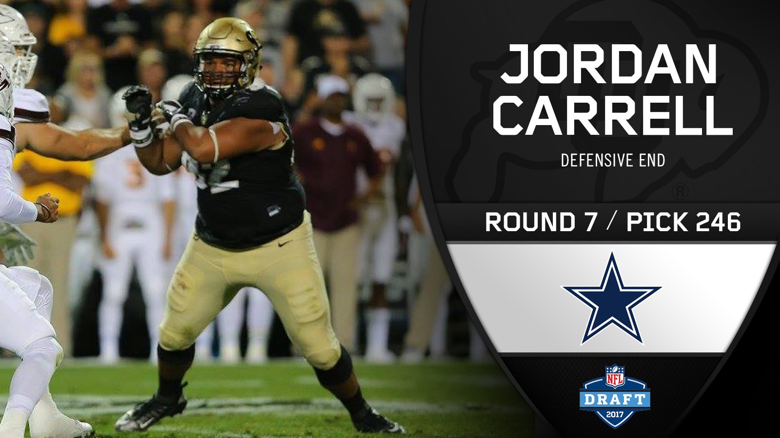 Network on Twitter: "The rise for Jordan Carrell. This Buff is going to the @dallascowboys! #NFLDraft https://t.co/F9rXy8v99d" Twitter