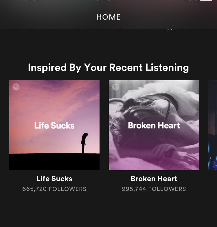 CarolineDaves's tweet photo. Haha thanks spotify but im not depressed! https://t.co/yiffcvTotl