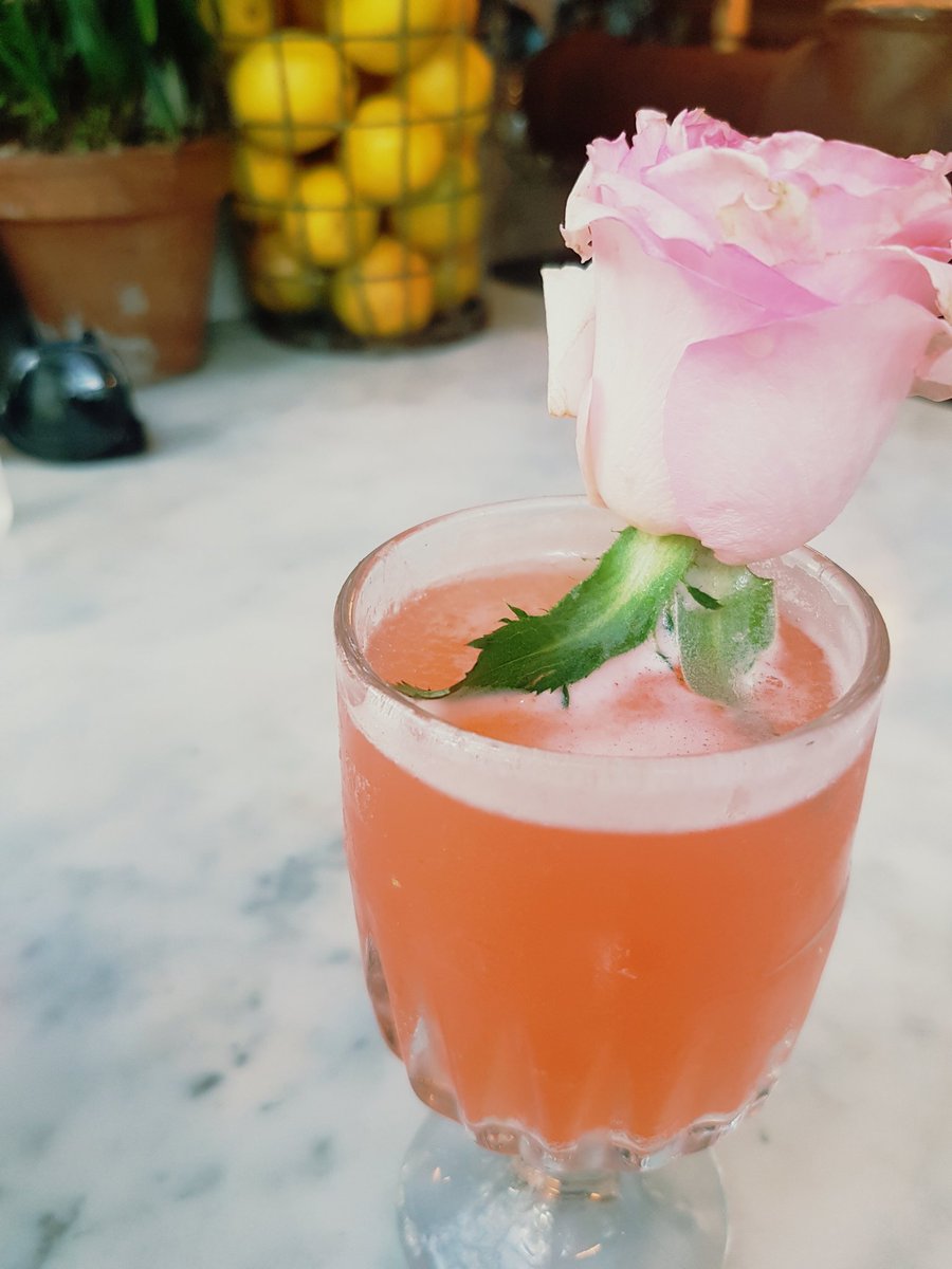 Wine is for mornings too! Citrus/prosecco/rosé from the Grounds w <a href="/JennaSWoods/">Jenna Woods</a> to wake up just right #rose #winecocktails #winelover #wine