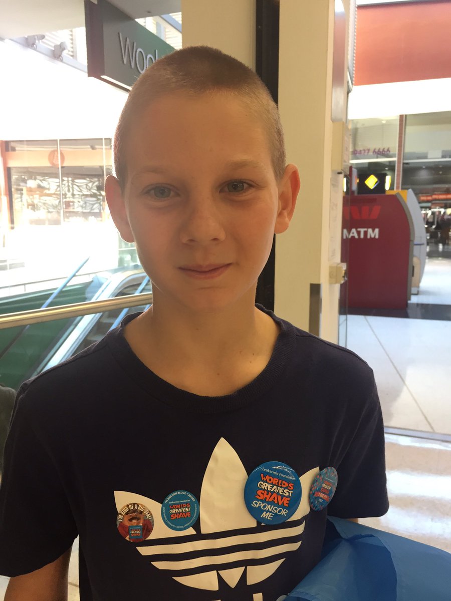 #worldsgreatestshave  Proud of my 12yo son's effort to raise funds to fight leukaemia