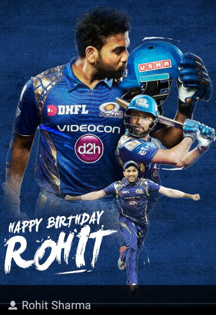Happy Birthday to ROHIT SHARMA.LET THIS YEAR be a wonderful year to you. Happy Birthday hitman 