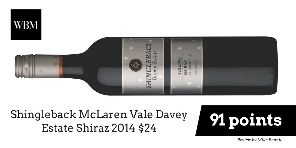 "It's medium-to-full bodied and firms with tannins - a bold sort of wine of intensity and dark-fruit thrust." <a href="/ShinglebackWine/">Shingleback Wine</a> #shiraz #wine