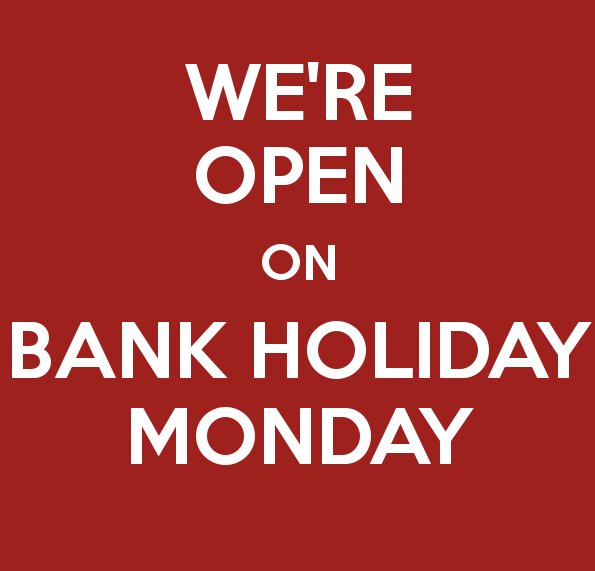 Please note we will be open Bank Holiday Monday  - 12-3pm and 5-10.30 pm. To make a booking please click here bit.ly/2n4aBh5