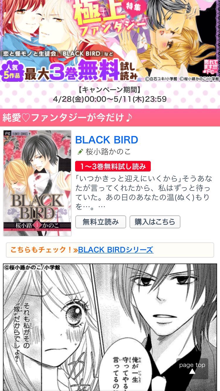 Uzivatel 桜小路かのこ Na Twitteru Black Bird １ ３巻お試し読みキャンペーンを 小学館eコミックストアさん Lineマンガさん コミックシーモアさん他電子書籍サイトさんでしてくださってます 5 11まで よろしければgwのお供に ノ T Co