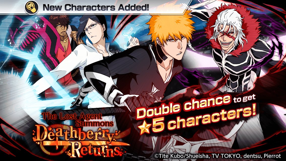 Bleach Brave Souls Ar Twitter The Lost Agent Summons Deathberry Returns Is Here The 5s Are Ichigo Uryu And Kugo T Co Vbtciiilpg Bravesouls T Co Srg0sgsdpz