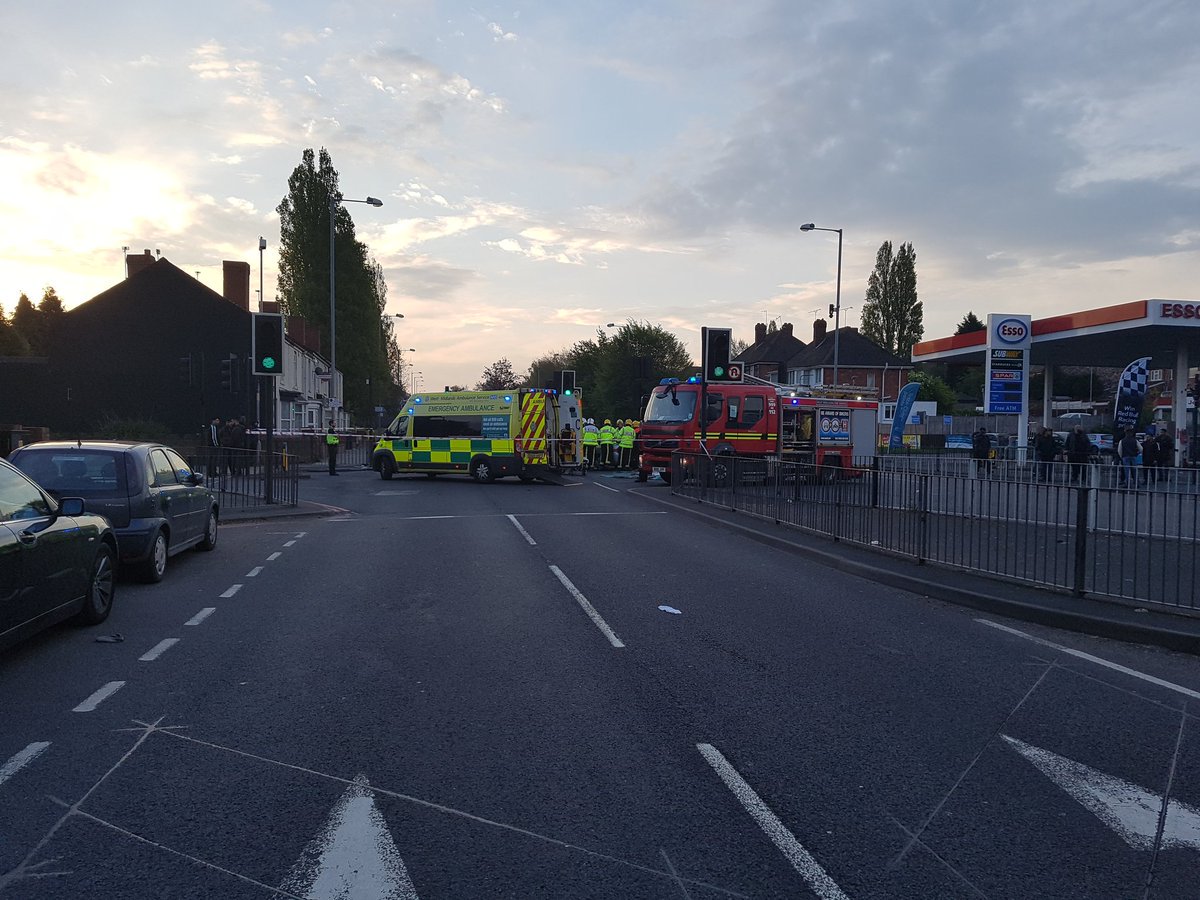 A woman had to be cut free from a crash on Wolverhampton Road in