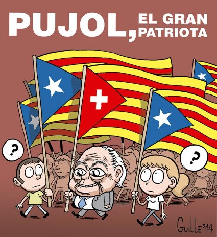 eljueves's tweet photo. Ojo, que los Pujol eran unos grandes patriotas catalanes. Por eso tenían el dinero en Suiza. ¡Para no pagar impuestos a España! https://t.co/kGSxazoTQj