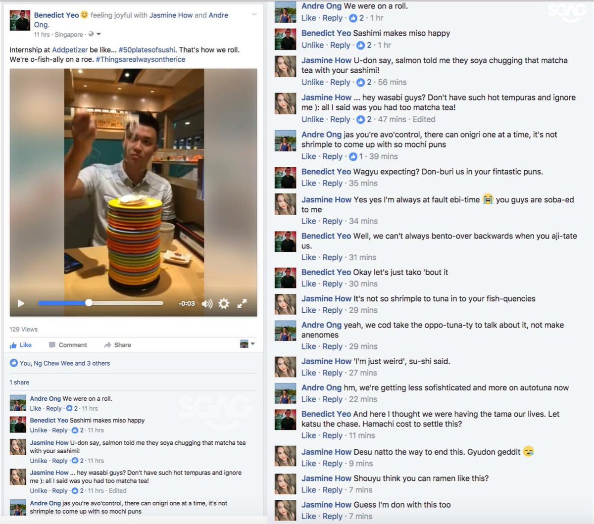 SGAG_SG's tweet image. When you have bored and SUPER PUNNY friends... 😂😂