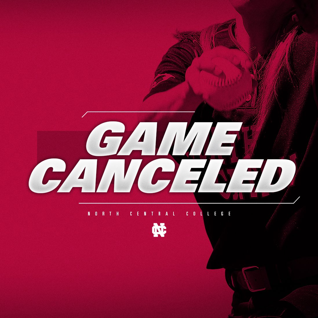 Today's <a href="/softball_ncc/">NCC Softball</a> game against Augustana has been rescheduled for Tuesday, May 2 due to weather. Game times at 3 and 5 pm