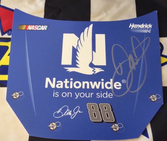 Retweet by tomorrow at 11:00 AM EST for a chance to win a <a href="/DaleJr/">Dale Earnhardt Jr.</a> signed mini hood. #NW88JR