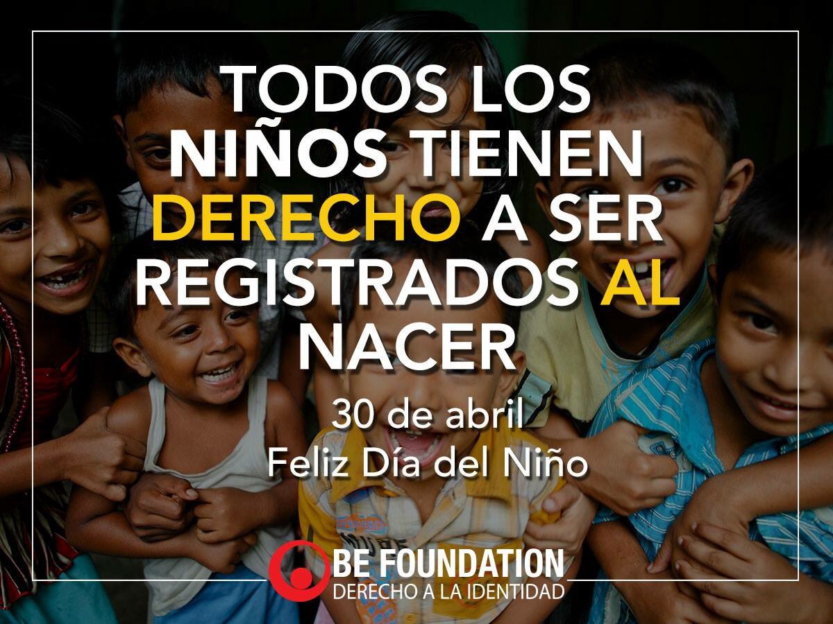 ONGBeFoundation's tweet image. #DíadelNiño Todos los niños tienen derecho a ser registrados al nacer, a tener una identidad oficial, un nombre reconocido y nacionalidad