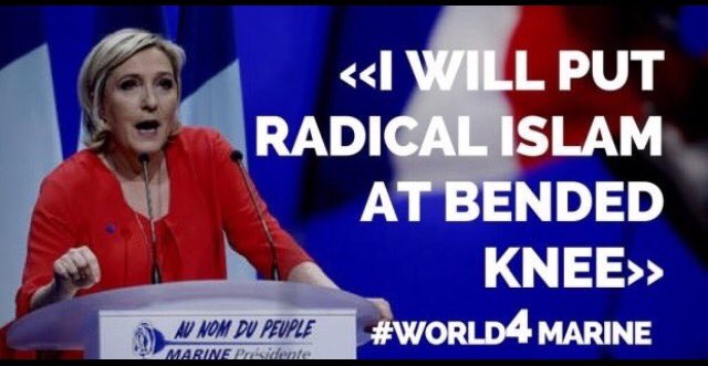 #MarineLePen Understands 

That The #Globalist Supported Muslim Invasion Must STOP 

To Save #France 

#Presidentielle2017 
#AuNomDuPeuple