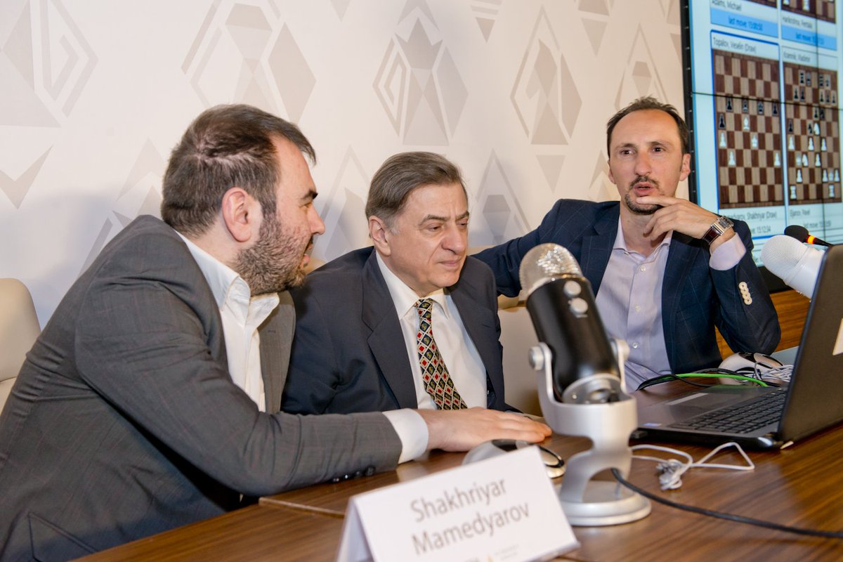 ShamkirChess_17's tweet image. Shamkir Chess 2017 - 9th Round 1st Press Conference
#ShamkirChess2017 #chess #SynergyGroup #VugarGashimov #ShamkirChess